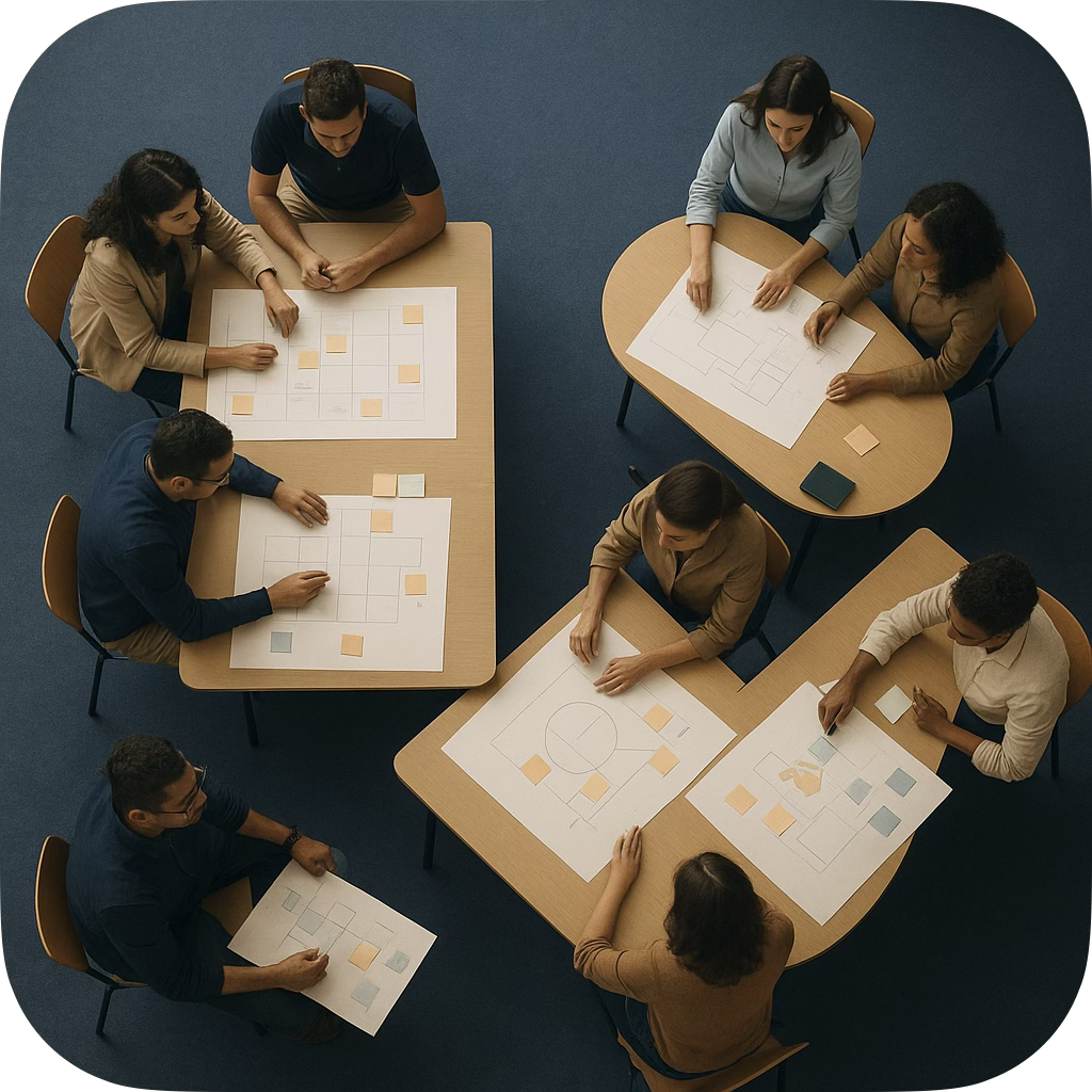Atelier d’une journée (basé sur des méthodes collaboratives) Accompagnement en 3 à 5 séances pour les équipes dirigeantes ou projets clés Co-construction du pitch deck Sprint storytelling sur 2 semaines pour construire un récit complet prêt à être déployé